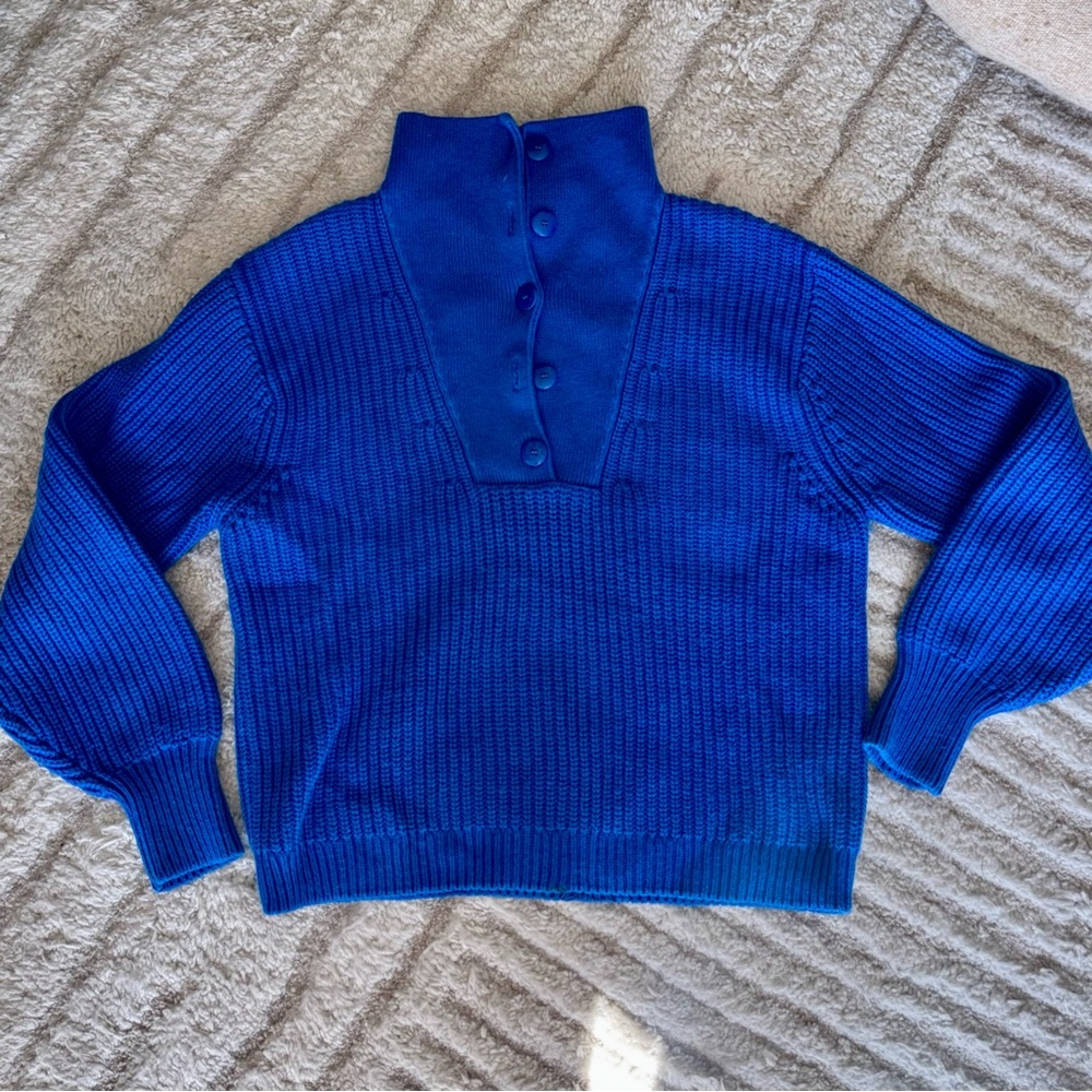 Sezane Blue Wool Sweater S